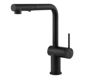 Змішувач для кухні Gessi Inedito з висувною лійкою матовий чорний 60478#299