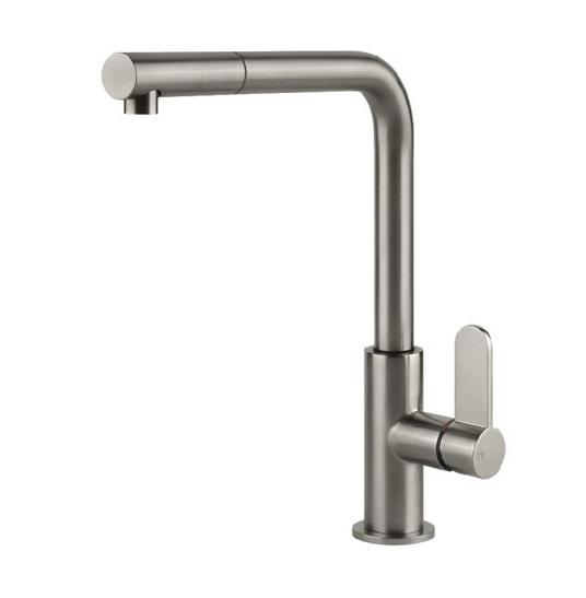 Смеситель для кухни Gessi Acciaio c выдвижной лейкой нержавеющая сталь полированная 60537#239