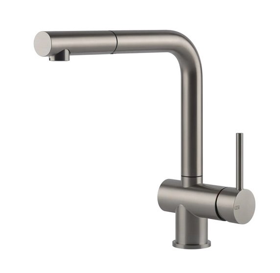 Смеситель для кухни Gessi Acciaio c выдвижной лейкой нержавеющая сталь полированная 60598#239