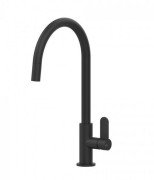 Смеситель для кухни Gessi Helium с выдвижной лейкой матовый черный 60077#299