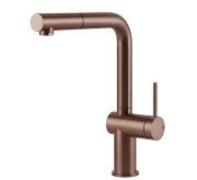 Змішувач для кухні Gessi Inedito з висувною лійкою мідь брашована 60433#708