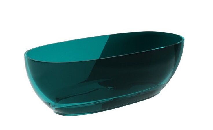 Ванна Besco Mexa 170х78 см с сифоном клик-клак черный мат ResiCast Ocean Breeze #WAM-170-OBB