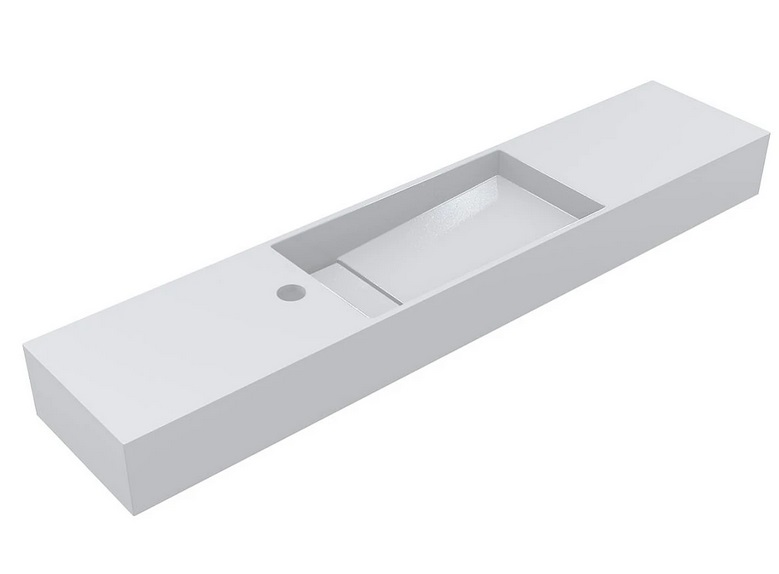 Раковина для ванной Miraggio Toni 105х22 см литой мрамор Miramarble белый 8814593