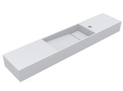 Раковина для ванной Miraggio Toni 105х22 см L литой мрамор Mirasoft Technology белый 8814229