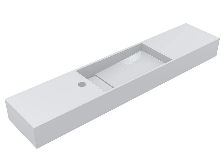 Раковина для ванной Miraggio Toni 105х22 см R литой мрамор Miramarble белый 8814230