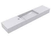 Раковина для ванной Miraggio Toni 105х22 см R литой мрамор Miramarble белый 8814230