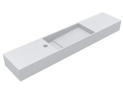 Раковина для ванной Miraggio Toni 105х22 см R литой мрамор Miramarble белый матовый 8814231