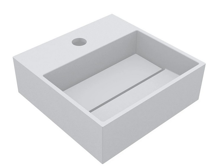 Раковина для ванної Miraggio Toni 30х30 см мармур мармур Miramarble білий матовий 8814242