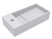 Раковина для ванної Miraggio Toni 45х22 см R мармур литий Miramarble білий матовий 8814211