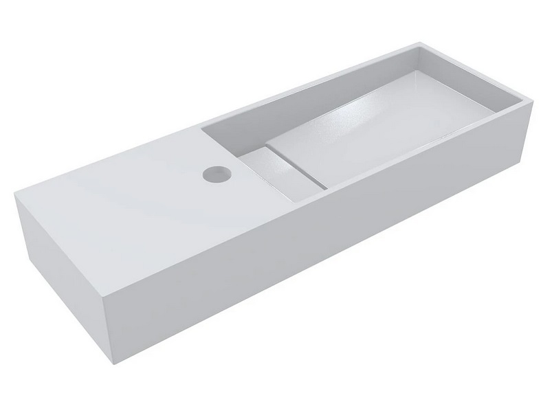 Раковина для ванной Miraggio Toni 65х22 см литой мрамор Miramarble белый 8814587