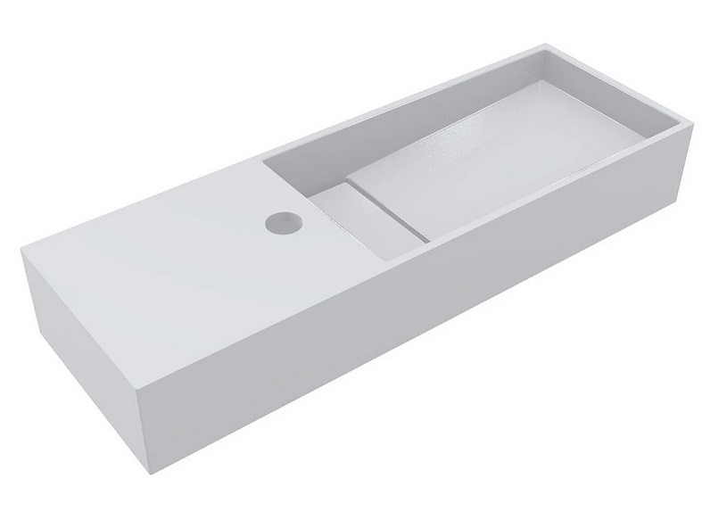 Раковина для ванной Miraggio Toni 65х22 см литой мрамор Miramarble белый матовый 8814588