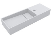 Раковина для ванной Miraggio Toni 65х22 см L литой мрамор Miramarble белый матовый 8814236