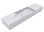 Раковина для ванной Miraggio Toni 85х22 см литой мрамор Miramarble белый 8814590