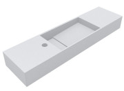 Раковина для ванной Miraggio Toni 85х22 см литой мрамор Miramarble белый матовый 8814591