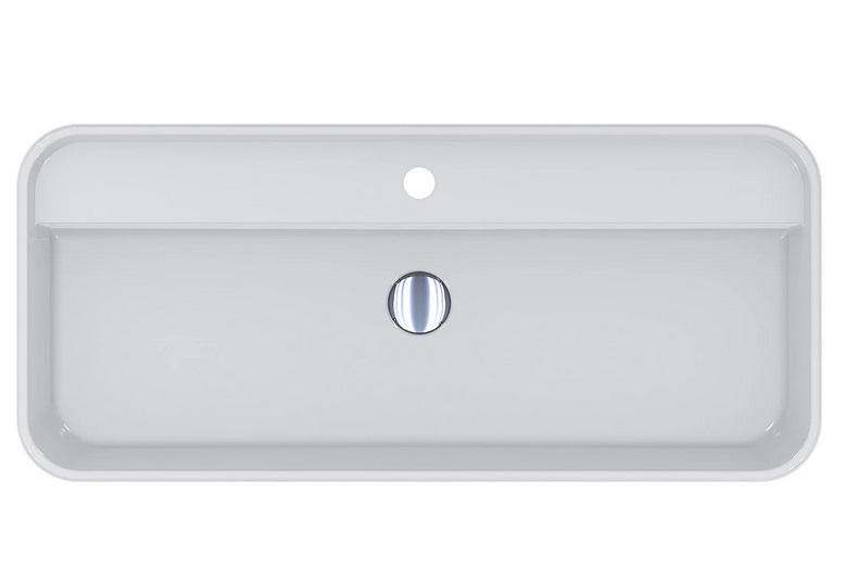 Раковина для ванной Miraggio Ocean 90,1х40,1 см литой мрамор Miramarble белый 8814008