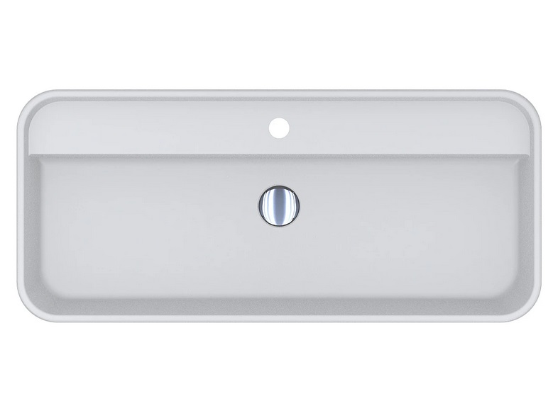 Раковина для ванной Miraggio Ocean 90,1х40,1 см литой мрамор Miramarble белый матовый 8814009