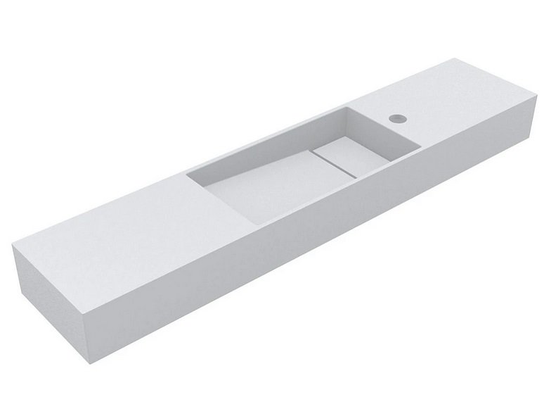 Раковина для ванної Miraggio Toni 105х22 см L мармур литий Mirasoft Technology білий 8814229