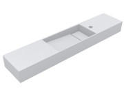 Раковина для ванної Miraggio Toni 105х22 см L мармур литий Mirasoft Technology білий 8814229