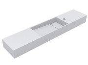 Раковина для ванной Miraggio Toni 105х22 см L литой мрамор Mirasoft Technology белый 8814229