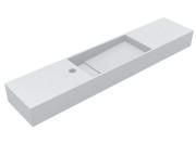 Раковина для ванної Miraggio Toni 105х22 см R мармур литий Mirasoft Technology білий 8814232