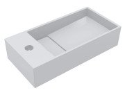 Раковина для ванной Miraggio Toni 45х22 см литой мрамор Miramarble белый 8814584