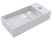 Раковина для ванної Miraggio Toni 45х22 см L мармур литий Miramarble білий 8814207