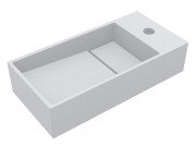 Раковина для ванной Miraggio Toni 45х22 см L литой мрамор Miramarble белый матовый 8814208