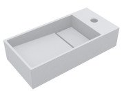 Раковина для ванной Miraggio Toni 45х22 см L литой мрамор Mirasoft Technology белый 8814209