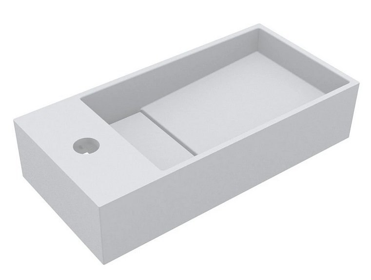 Раковина для ванной Miraggio Toni 45х22 см R литой мрамор Miramarble белый матовый 8814211