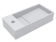 Раковина для ванної Miraggio Toni 45х22 см R мармур литий Miramarble білий матовий 8814211