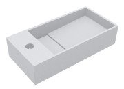 Раковина для ванної Miraggio Toni 45х22 см R мармур литий Mirasoft Technology білий 8814212