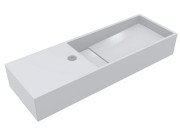 Раковина для ванної Miraggio Toni 65х22 см литий мармур Miramarble білий 8814587