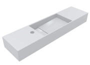 Раковина для ванної Miraggio Toni 85х22 см мармур мармур Miramarble білий 8814590