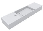 Раковина для ванной Miraggio Toni 85х22 см литой мрамор Miramarble белый матовый 8814591