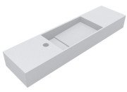 Раковина для ванной Miraggio Toni 85х22 см литой мрамор Mirasoft Technology белый 8814592