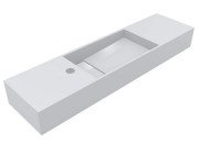 Раковина для ванной Miraggio Toni 85х22 см R литой мрамор Miramarble белый 8814193