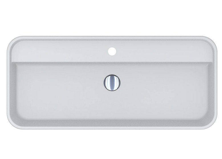 Раковина для ванної Miraggio Ocean 90,1х40, 1 см литий мармур Mirasoft Technology білий 8814010