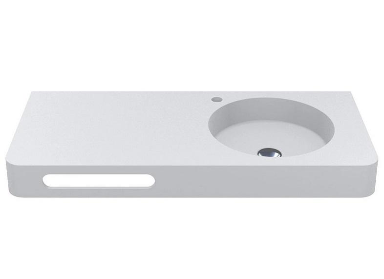 Раковина для ванной Miraggio Loop R 100х45 см литой мрамор Mirasoft Technology белый 8814192