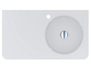 Раковина для ванної Miraggio Loop R 80х45 см мармур литий Miramarble білий 8814187