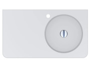 Раковина для ванної Miraggio Loop R 80х45 см мармур литий Miramarble білий матовий 8814188