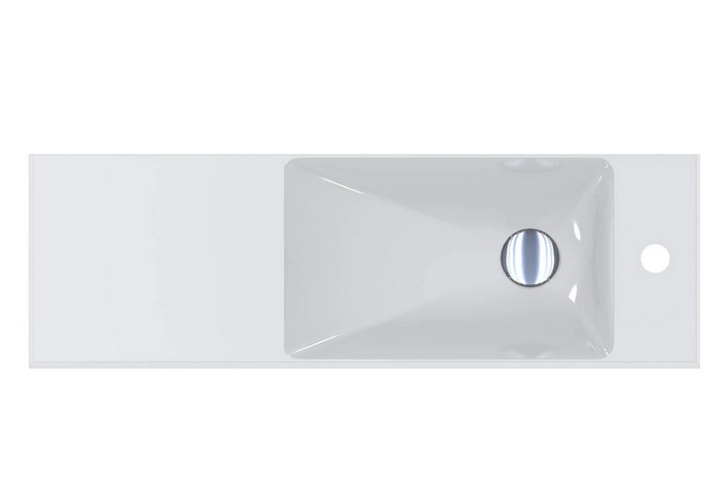 Раковина для ванної Miraggio Shanghai R 80,8 х25, 8 см литий мармур Miramarble білий 0000576