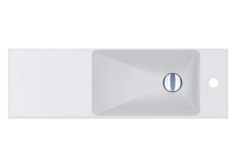 Раковина для ванної Miraggio Shanghai R 80,8х25,8 см литий мармур Mirasoft Technology білий 0002420