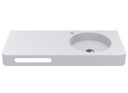 Раковина для ванної Miraggio Loop R 100х45 см мармур литої Mirasoft Technology білий 8814192