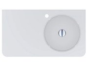 Раковина для ванної Miraggio Loop R 80х45 см мармур литий Miramarble білий 8814187