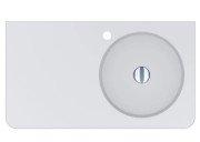 Раковина для ванної Miraggio Loop R 80х45 см мармур литий Miramarble білий матовий 8814188