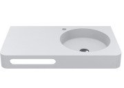 Раковина для ванной Miraggio Loop R 80х45 см литой мрамор Mirasoft Technology белый 8814189