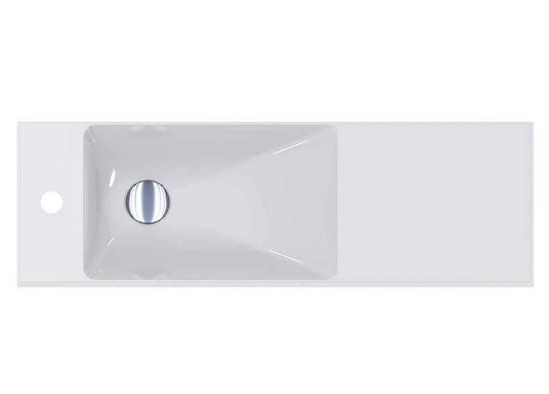 Раковина для ванної Miraggio Shanghai L 80,8х25,8 см мармур литий Miramarble білий 0000575