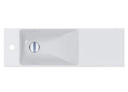 Раковина для ванной Miraggio Shanghai L 80,8х25,8 см литой мрамор Miramarble белый 0000575