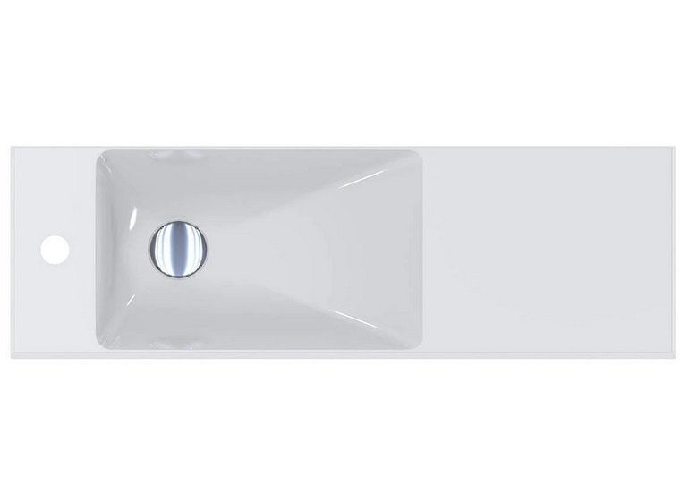 Раковина для ванної Miraggio Shanghai L 80,8х25,8 см мармур литий Miramarble білий матовий 0000691