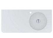 Раковина для ванної Miraggio Loop R 100х45 см мармур литий Miramarble білий 8814190